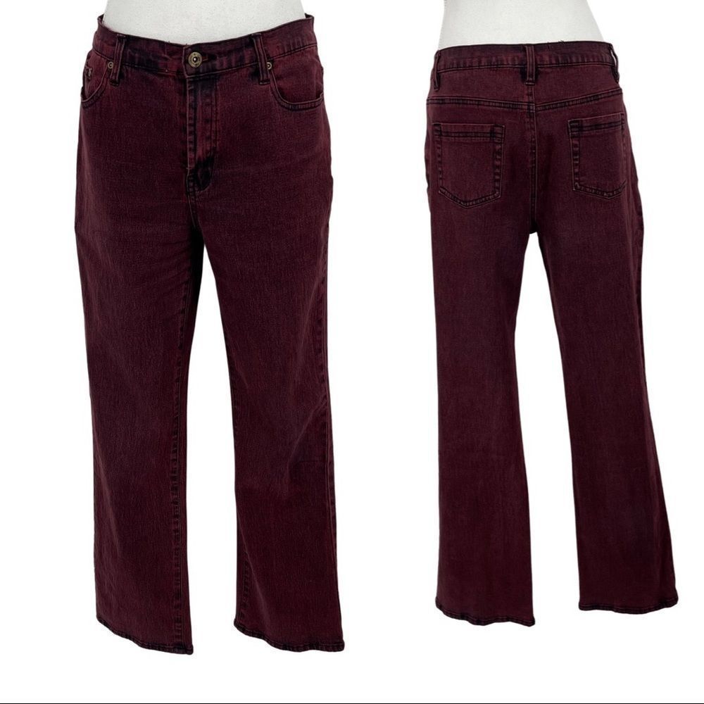 DG2 by Diane Gilman Red Washed Jeans